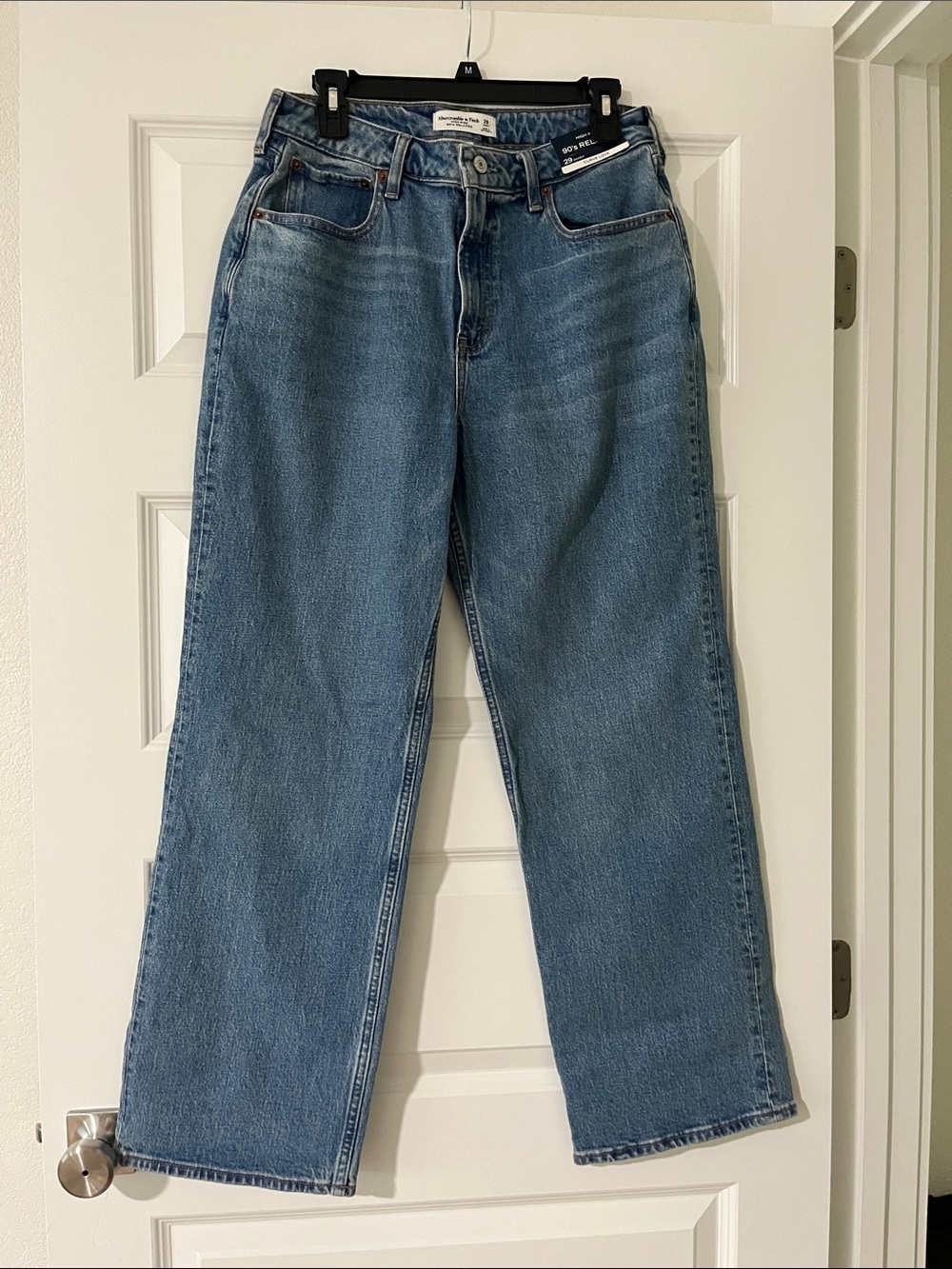 Abercrombie & Fitch Women's Straight Leg Jeans — Light Blue Wash